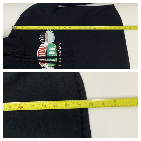 Friends Central Perk Jet Black Graphic Print Soft Hoodie From Kohls Nwt Sz Small - Picture 16 of 16